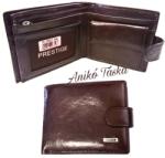 Prestige bőr férfi pénztátca kis kapcsos lapozós barna