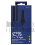 Nokia DC-15 microUSB 5V 750mAh autós/szivargyújtó adapter/töltő eredeti/gyári (1204003294)