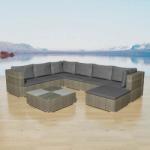 vidaXL 24 részes polyrattan kanapészett 42738