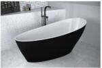Besco Cada freestanding Besco Keya alb-negru 165x75 cm (#WMD-165-KBW)
