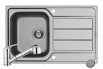 Pyramis Set chiuveta inox ATHENA 79x50 1B1D LN & baterie FIDO crom Pyramis 100180201FC (100180201FC)