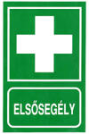  Mentődoboz, elsősegélyhely matrica (16x25 cm) öntapadós vinyl matrica