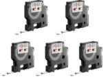 DYMO Set 5 benzi DYMO LabelManager 12 mm negru pe alb pentru documente, bibliorafturi, rafturi si organizare generala S0720530 (S0720530P5)