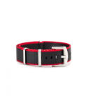 Watchbandit WB Original prémium Nato óraszíj, fekete/piros, 18mm