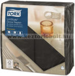 Tork 478151 Tork Premium Linstyle Dinner textilhatású szalvéta Fekete (478151)