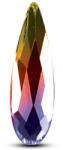 Crystalnails CRYSTALLIZED - Swarovski Elements - 001AB (Crystal Aurora Borealis) Hosszú csepp