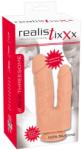  Realistixxx - Threesome akkus, tapadótalpas élethű dupla forgó vibrátor 22 cm