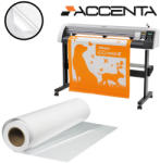 ACCENTA Rola plotter, autoadeziva mata vinyl, A1+, 297 g/mp, 610 mm x 30 m, ACCENTA