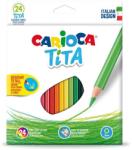 CARIOCA Creioane colorate CARIOCA Tita, hexagonale, flexibile, 24 culori/cutie
