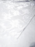 Cri Design Fata de masa alba din damasc de lux 370x170 cu dantela brodata (FW_370_170) Fata de masa