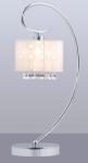 Italux MTM1583/1 WH | Span Italux asztali lámpa 44cm 1x E14 króm, fehér, átlátszó (MTM1583/1 WH)