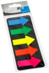 Info PageMarker 25 x 45 mm, 5 culori/set, 125 file, film color sageti, Info Notes