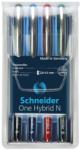 Schneider Roller cu cerneala SCHNEIDER One Hybrid N, ball point 0.5mm, 4 culori/set - (N, R, A, V)