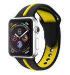 BSTRAP Silicone Line curea pentru Apple Watch 38/40/41mm, Black Yellow (SAP006C05)