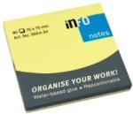 Info Notes adeziv 75 x 75 mm, 80 file briliant, Info Notes, galben