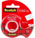 3M Banda adeziva Scotch Crystal Clear, 19 mm x 7.5 m, cu dispenser