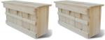 vidaXL Къщички за врабчета 2 бр дърво 44x15, 5x21, 5 см (276008)