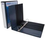 DONAU Gyűrűs könyv panorámás 4 gyűrű D alakú 40mm A4 PP Donau fekete (D278840FK)