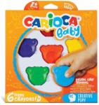 CARIOCA Baby 1+ creioane cerate Teddy, 6 culori/set