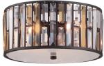Elstead Lighting HK-GEMMA-F-VBZ | Gemma-EL Elstead mennyezeti lámpa 3x E27 antikolt bronz, borostyán, átlátszó (HK-GEMMA-F-VBZ)