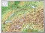 Georelief Harta in relief 3D a Elvetiei, mare, in cadru de aluminiu (in germana) (44622)