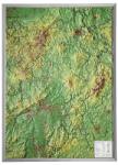 Georelief Harta in relief 3D Hesse, mare, in cadru de aluminiu (in germana) (44637)