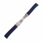 Arc Curea Silicon Bleumarin - 16/18/20/22/24 mm - Închidere Deployant Oțel - Lungime 19.5 cm (A-1S15 Blue)