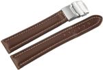 GmbH Watch Accesories Curea Ceas Piele Naturala Maro Deployant Cusatura Alba 16mm - 24mm 8162702000 (8162702000)