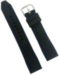  Curea Ceas Silicon Negru Cusatura Albastra 20mm WZ2100 (WZ2100)