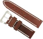  Curea de ceas din piele naturala Maro - 24 mm WZ2867 (WZ2867)