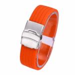  Curea de silicon orange cu inchidere deployant 16mm 18mm 20mm 22mm 24mm WZ862 (WZ862)