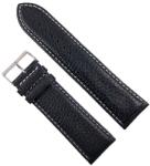  Curea Ceas „GT Contrast - Piele Naturală, Negru cu Cusătură Albă (18mm - 24mm) (H-5B2 4)