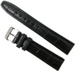 GmbH Watch Accesories Curea Ceas Piele Naturala Neagra Imprimeu Crocodil - 18mm, 20mm - WZ2019 (WZ2019)