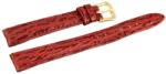 GmbH Watch Accesories Curea Ceas din Piele Naturală Neagră, cu Cusătură Roșie 20mm 22mm (WZ1994)