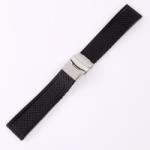  Curea Ceas Silicon Negru Inchidere Deployant 20mm 22mm WZ2213 (WZ2213)