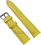  Curea De Ceas Din Piele Galbena Imprimeu Sarpe 12mm - 22mm (C062)