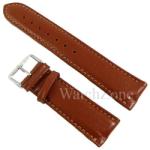  Curea ceas piele naturala maro cusatura crem 24mm (WZ1772)