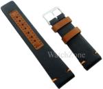 Matteo Ferari Curea de ceas 20mm, 22mm, 24mm neagra insertii maro Matteo Ferari WZ1615 (WZ1615)