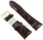 NAGATA Curea ceas 24mm Maro Imprimeu Crocodil NAGATA (WZ1610)