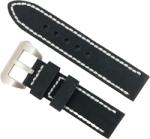  Curea de ceas din piele naturala Neagra - 24 mm WZ2865 (WZ2865)