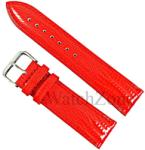  Curea Ceas Piele Rosie Imprimeu Sarpe 12mm - 24mm (C069)