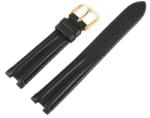 GmbH Watch Accesories Curea Ceas din Piele Naturală Neagră, cu Cusătură Galbenă 20mm 22mm WZ2014 (WZ2014)