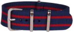  Curea NATO Material Textil Rosu Albastru 18mm 20mm 22mm (WZ702)