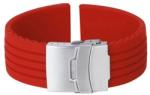 Tevise Curea de Silicon Roșie - Închidere Deployant (Fluture) - 16/18/20/22/24 mm - Rezistentă la Apă (WZ861)