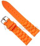  Curea Silicon Portocaliu Neon - 18/20/22/24 mm - Grosime 5 mm - Cataramă Oțel - Confort și Durabilitate (WZ1129)
