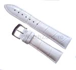  Curea Ceas Premium - Piele Naturală Albă, Imprimeu Crocodil (C055) (C055)