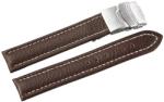 GmbH Watch Accesories Curea Ceas Piele Naturala Maro Deployant Cusatura Alba 16mm 18mm 20mm 22mm 24mm 8162702001 (8162702001)
