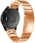 iUni Curea ceas Smartwatch Garmin Fenix 7X / 6X / 5X Plus / 5X / 3 HR / 3, 26 mm Otel inoxidabil iUni Rose Gold Link Bracelet (512353)