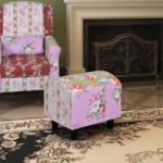 vidaXL Taburet pentru picioare în mozaic, stil floral (240488) Canapea