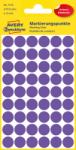  Avery Zweckform No. 3115 lila színű, 12 mm átmérőjű, öntapadó jelölő címke (jelölő pötty, jelölő pont) permanens ragasztóval - kiszerelés: 270 címke / csomag, 5 ív / csomag